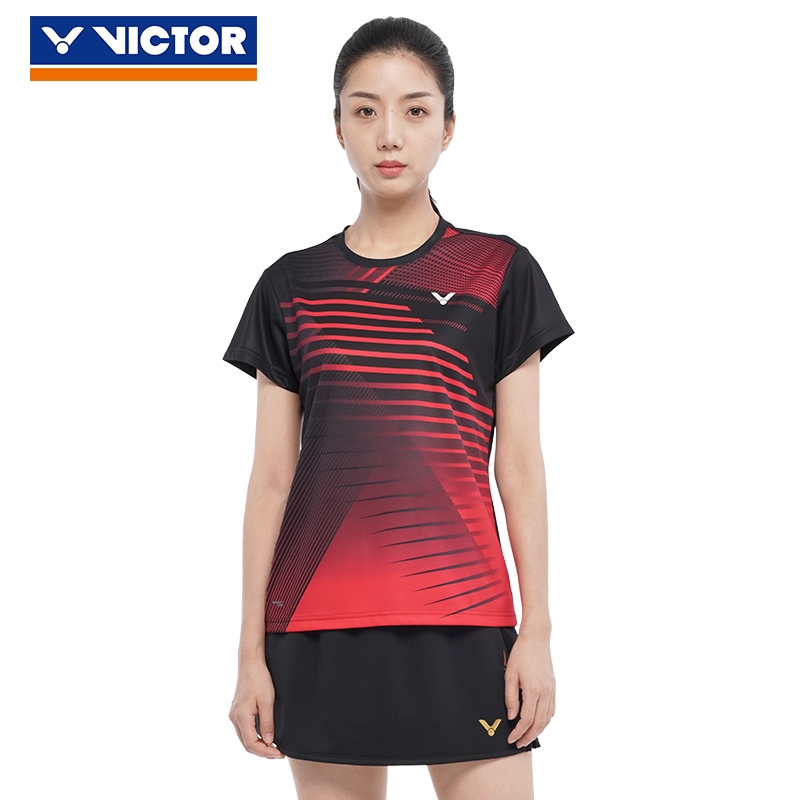 Victor威克多正品羽毛球服 胜利T-01001TD T恤女款